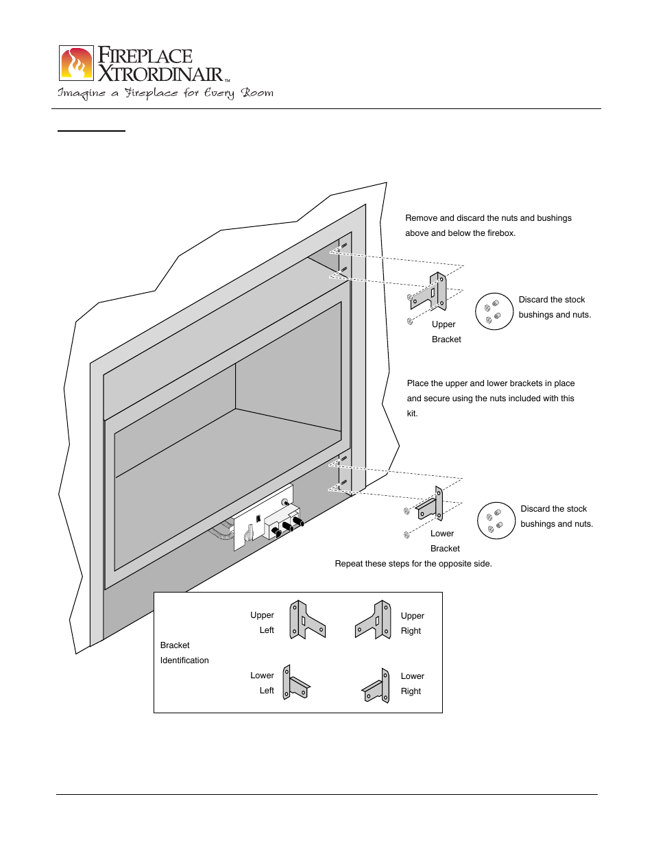 864trv rectangular face, Installation | FireplaceXtrordinair 95800624 User Manual | Page 2 / 4