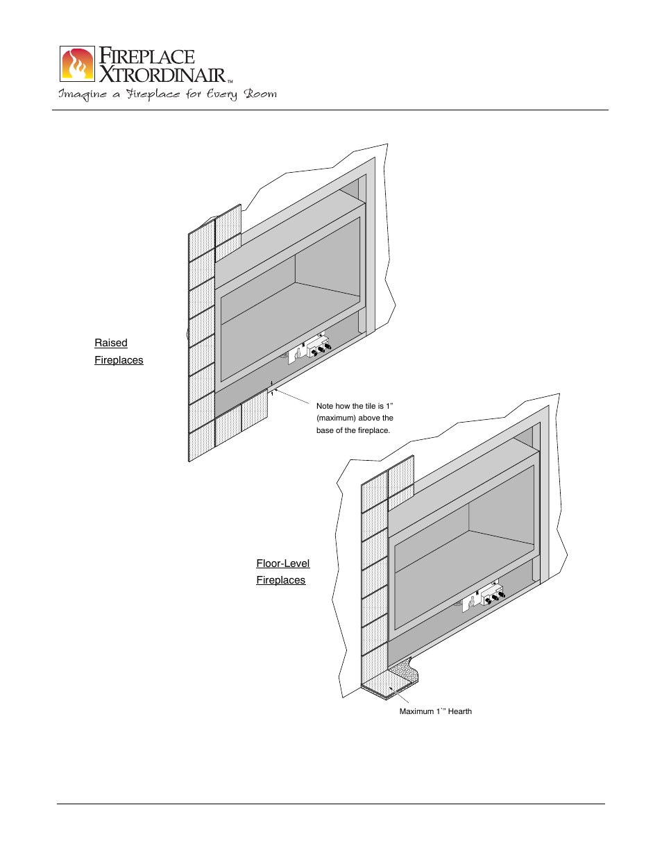 864trv rectangular face | FireplaceXtrordinair 95800624 User Manual | Page 3 / 4