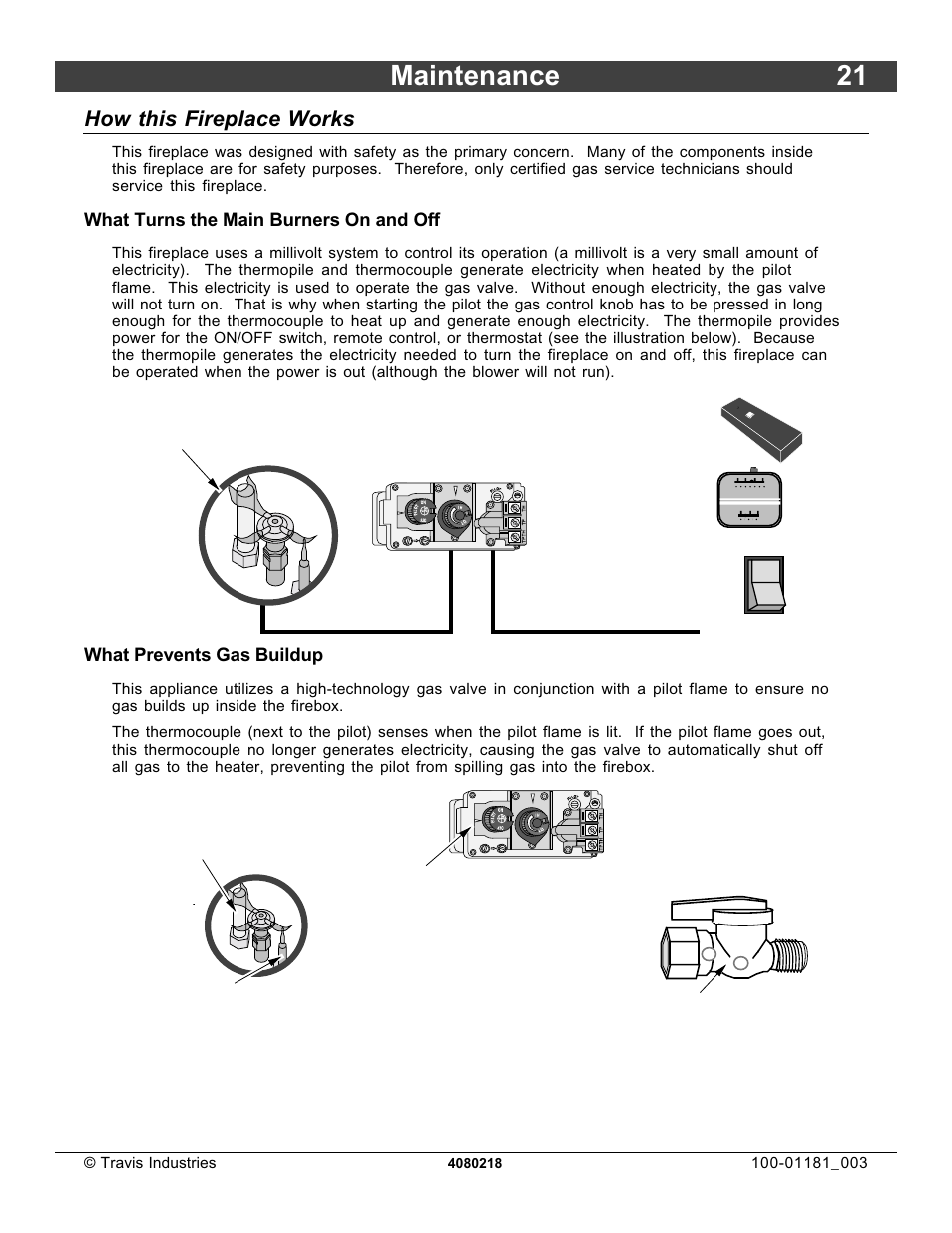 Maintenance 21, How this fireplace works | FireplaceXtrordinair 864 HH User Manual | Page 21 / 26