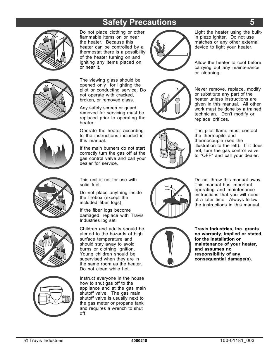 Safety precautions 5 | FireplaceXtrordinair 864 HH User Manual | Page 5 / 26