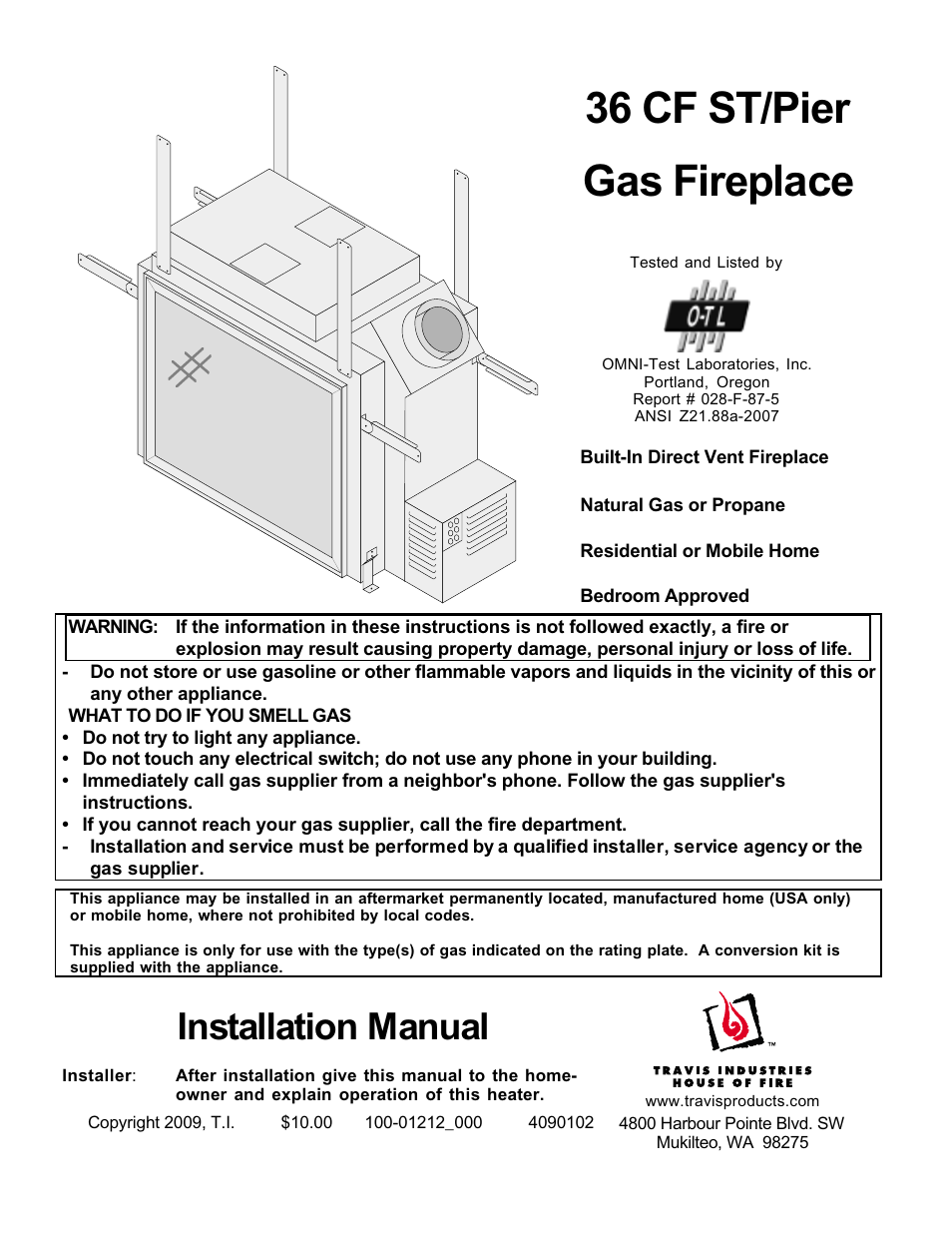 FireplaceXtrordinair Revolution 36CF User Manual | 48 pages
