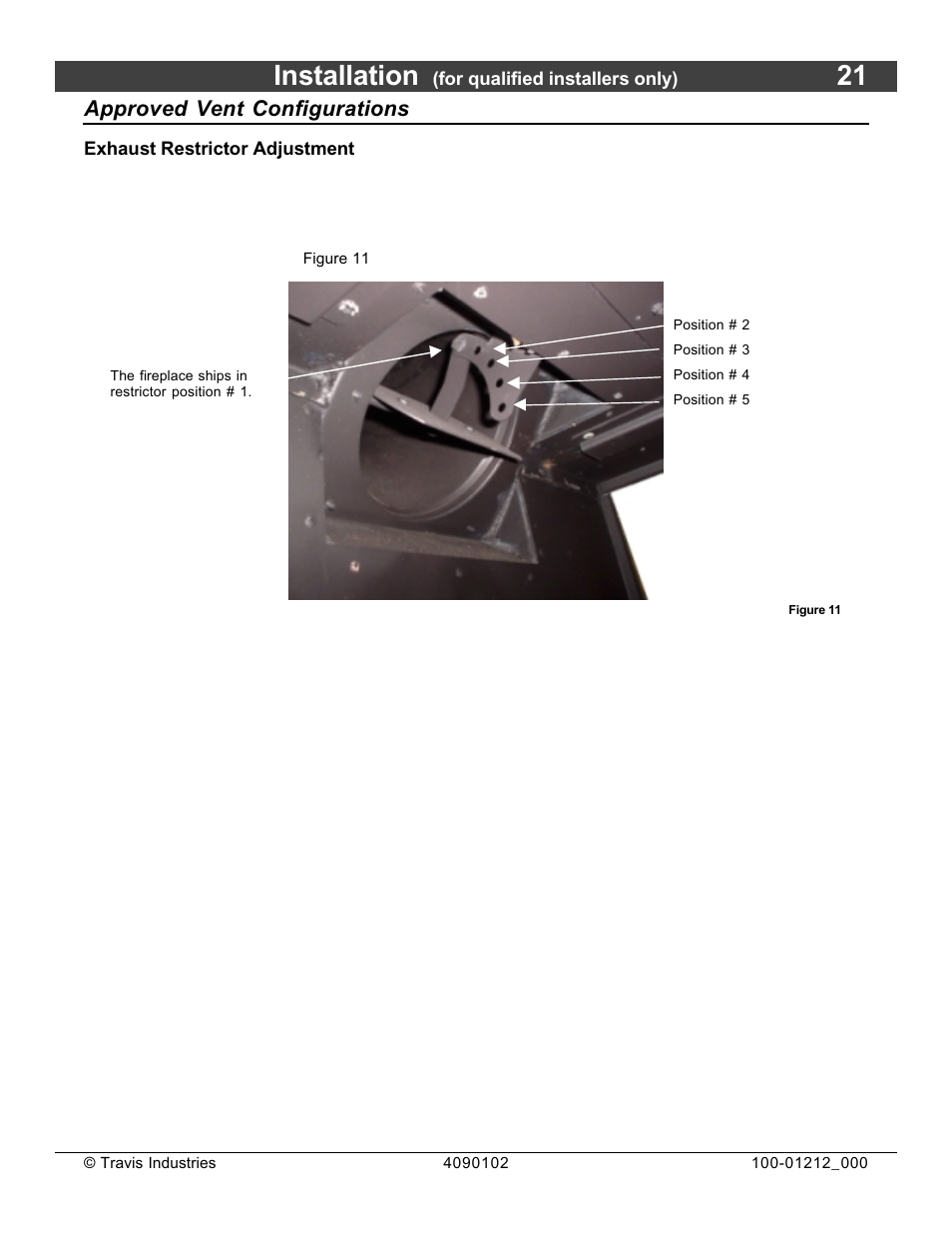 Installation, Approved vent configurations | FireplaceXtrordinair Revolution 36CF User Manual | Page 21 / 48