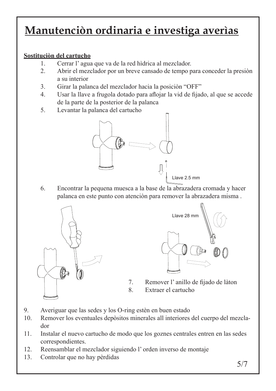 Manutenciòn ordinaria e investiga averìas | Franke Consumer Products FF 1800 User Manual | Page 20 / 22