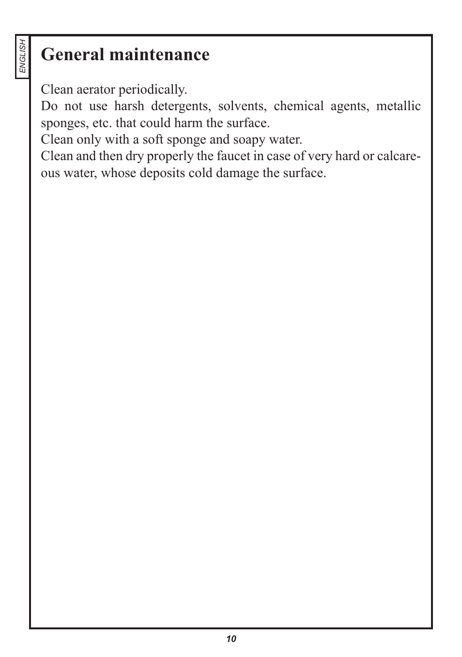 General maintenance | Franke Consumer Products FF 5000 User Manual | Page 10 / 11