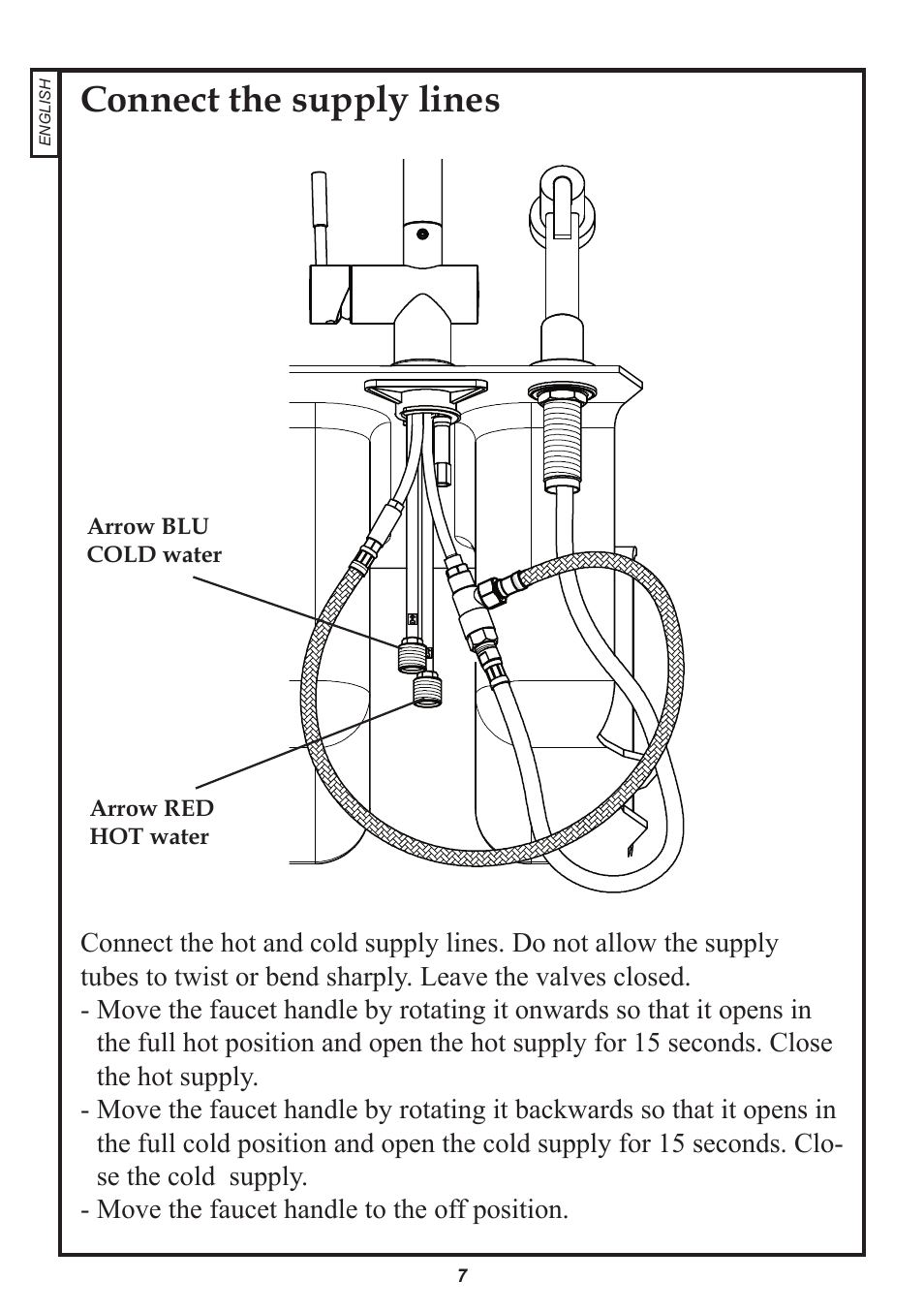 Connect the supply lines | Franke Consumer Products FF 5000 User Manual | Page 7 / 11