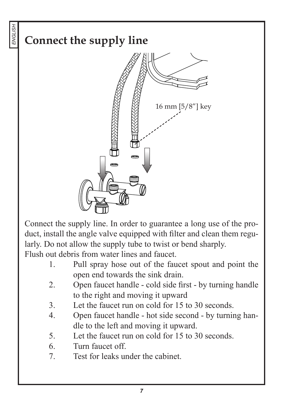 Connect the supply line | Franke Consumer Products FFP S700 User Manual | Page 7 / 11