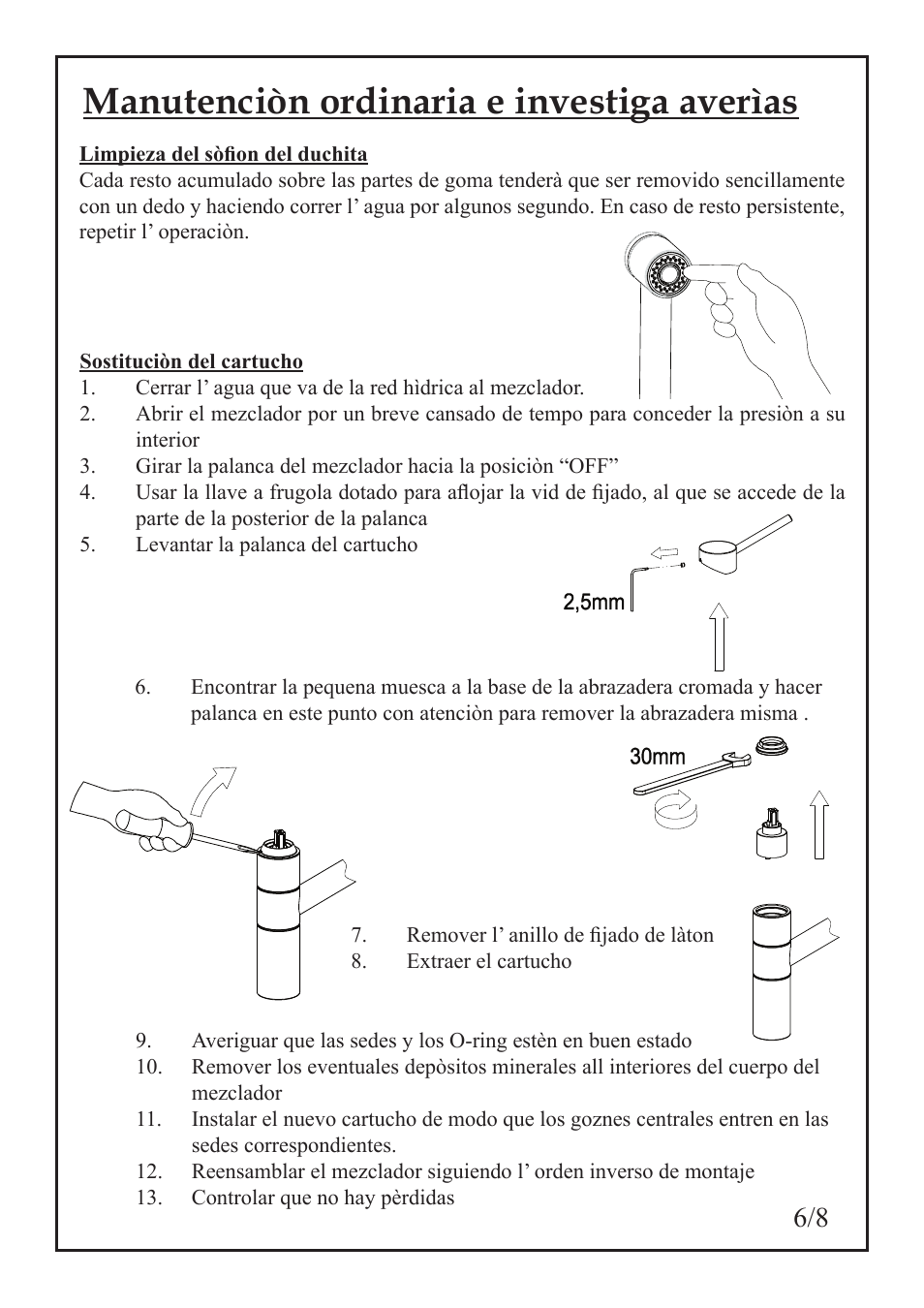 Manutenciòn ordinaria e investiga averìas | Franke Consumer Products FF-2000 User Manual | Page 23 / 26