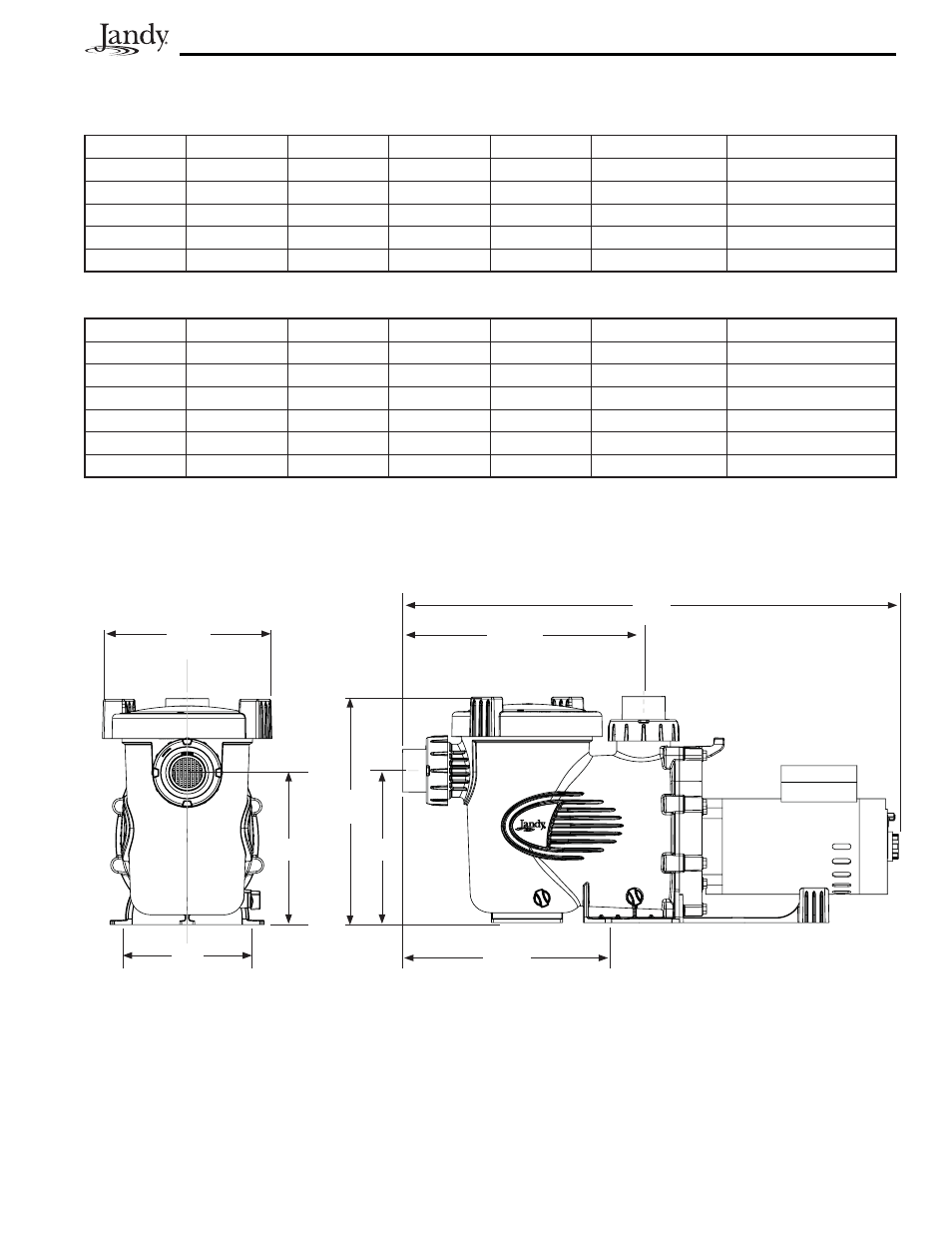 2 shpm pump specifications, Page 21 | Five Star JHP User Manual | Page 21 / 24