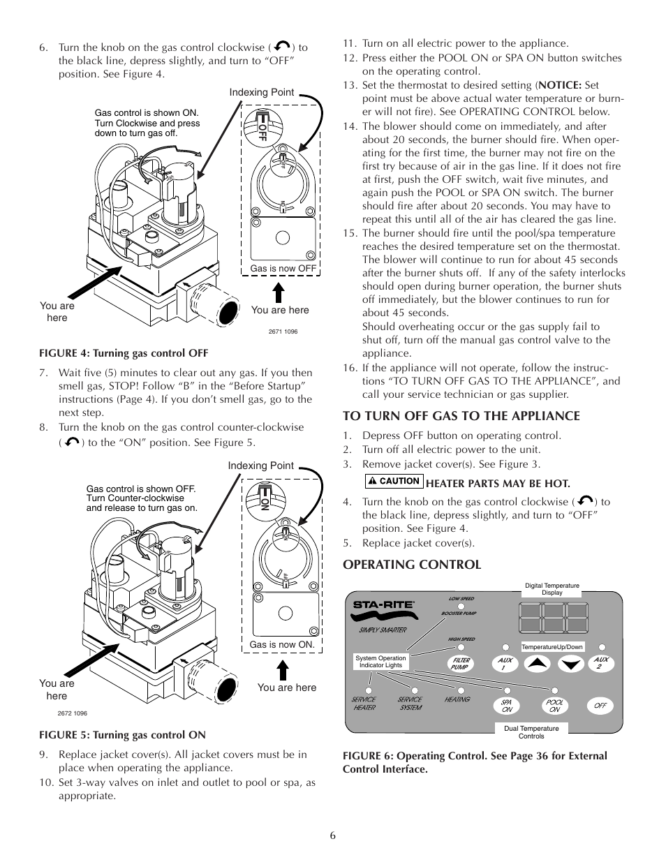 Operating control | Five Star Sr200na User Manual | Page 6 / 40