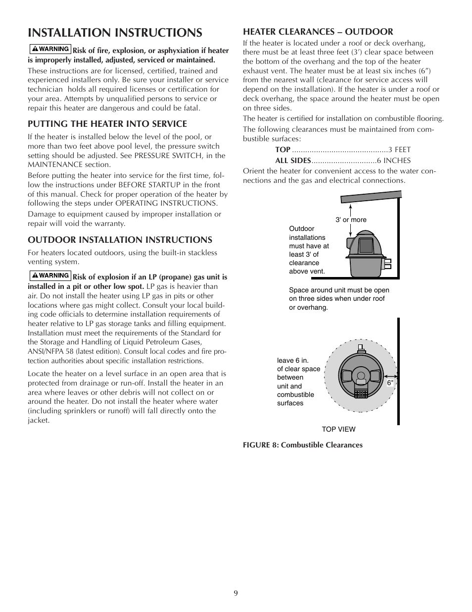 Installation instructions | Five Star Sr200na User Manual | Page 9 / 40