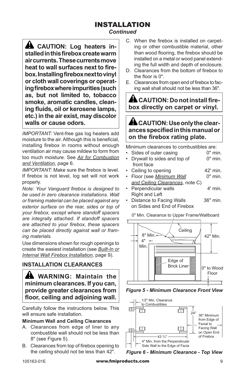Installation | FMI PENINSULA FGPN User Manual | Page 9 / 20