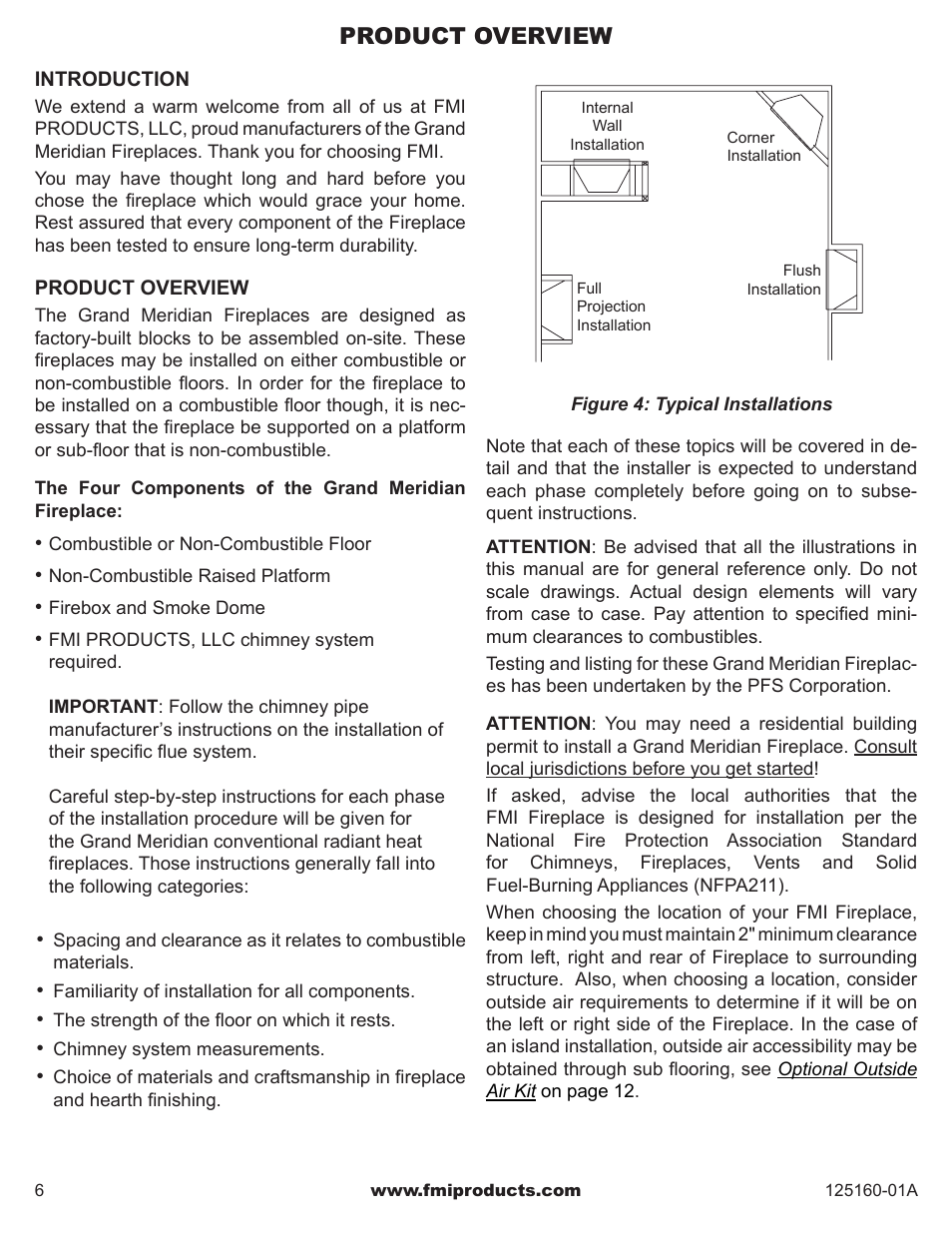 Product overview | FMI MASONRY FIREBOX MM33 User Manual | Page 6 / 44