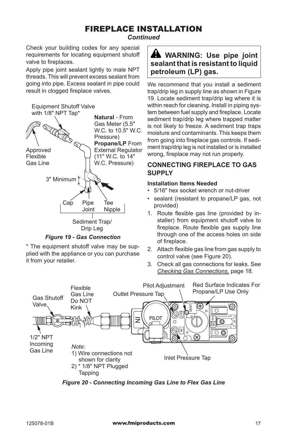 Fireplace installation | FMI PFS DVF42NH-HA User Manual | Page 17 / 40