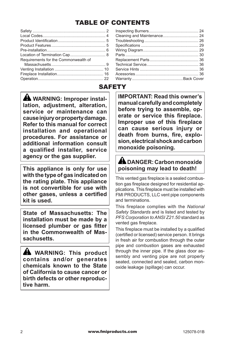 FMI PFS DVF42NH-HA User Manual | Page 2 / 40