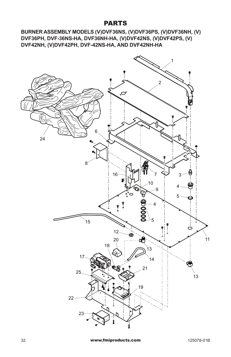 Parts | FMI PFS DVF42NH-HA User Manual | Page 32 / 40