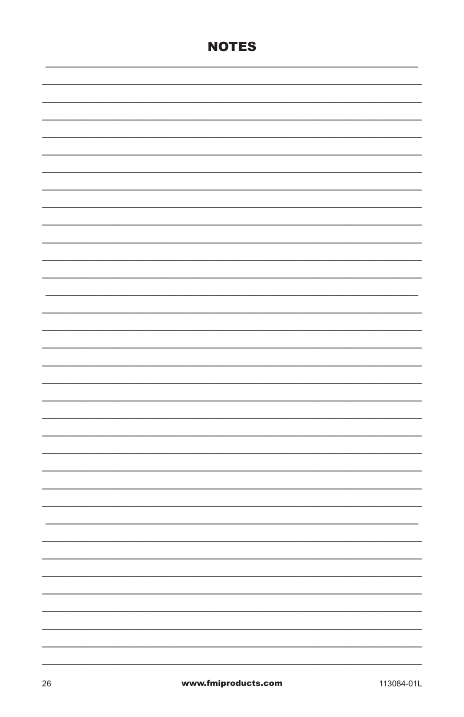 FMI SVYD18NRA User Manual | Page 26 / 28