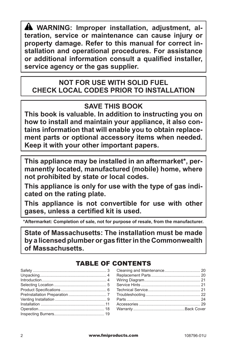 FMI VM36E(B User Manual | Page 2 / 32