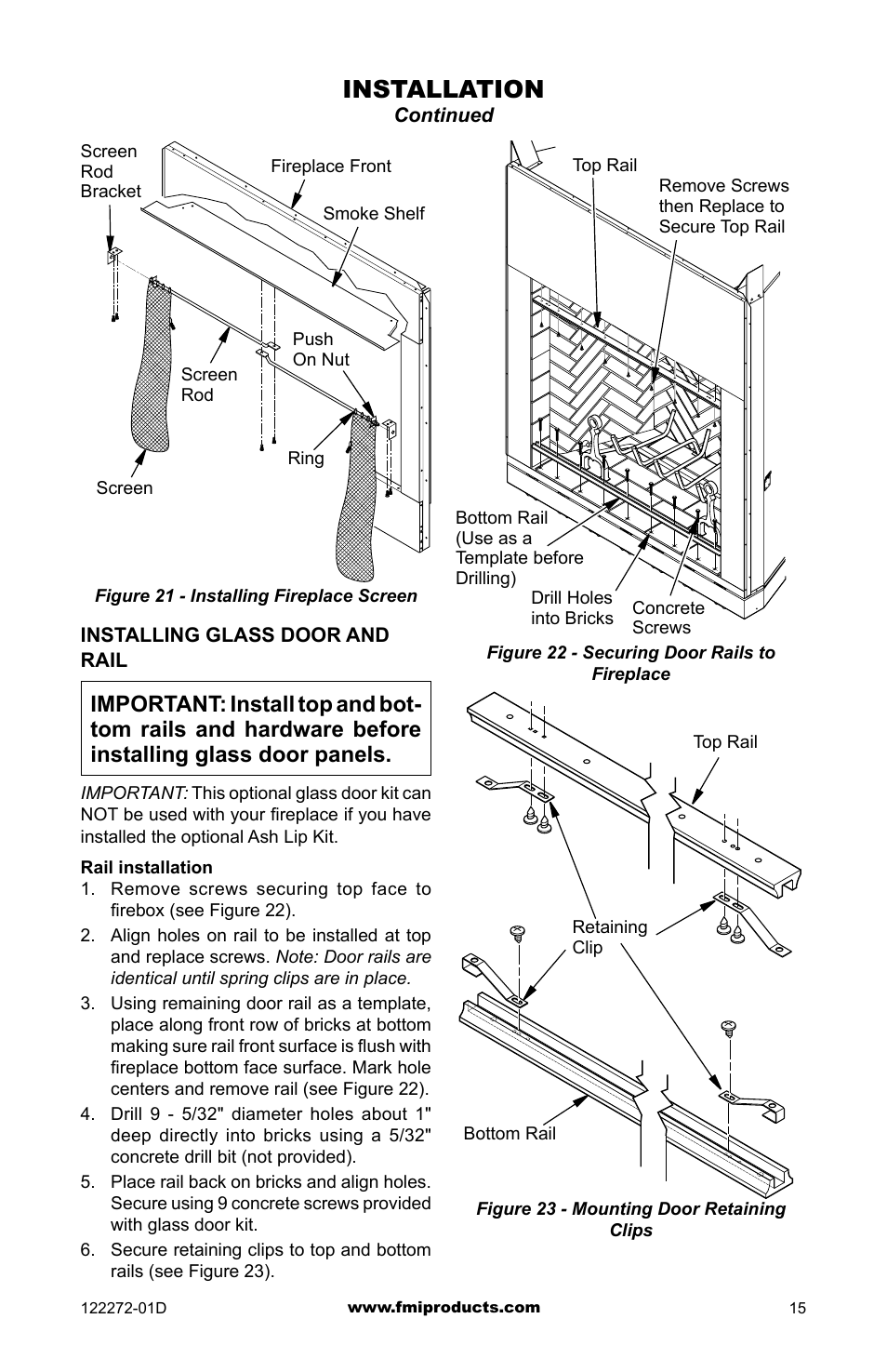 Installation | FMI F48H(I)(R) User Manual | Page 15 / 20