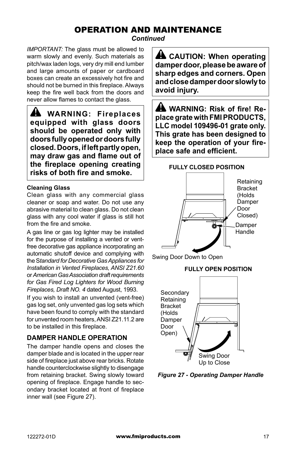 Operation and maintenance | FMI F48H(I)(R) User Manual | Page 17 / 20