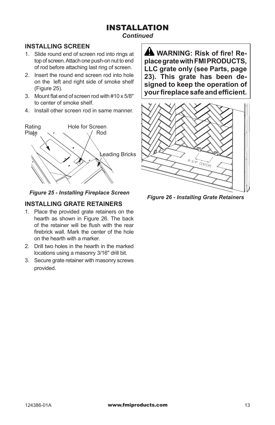 Installation | FMI VF48H(I)(R)A User Manual | Page 13 / 20