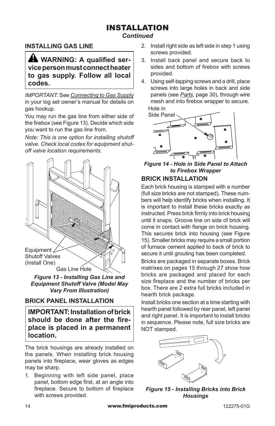 Installation | FMI VCM-36Q User Manual | Page 14 / 36