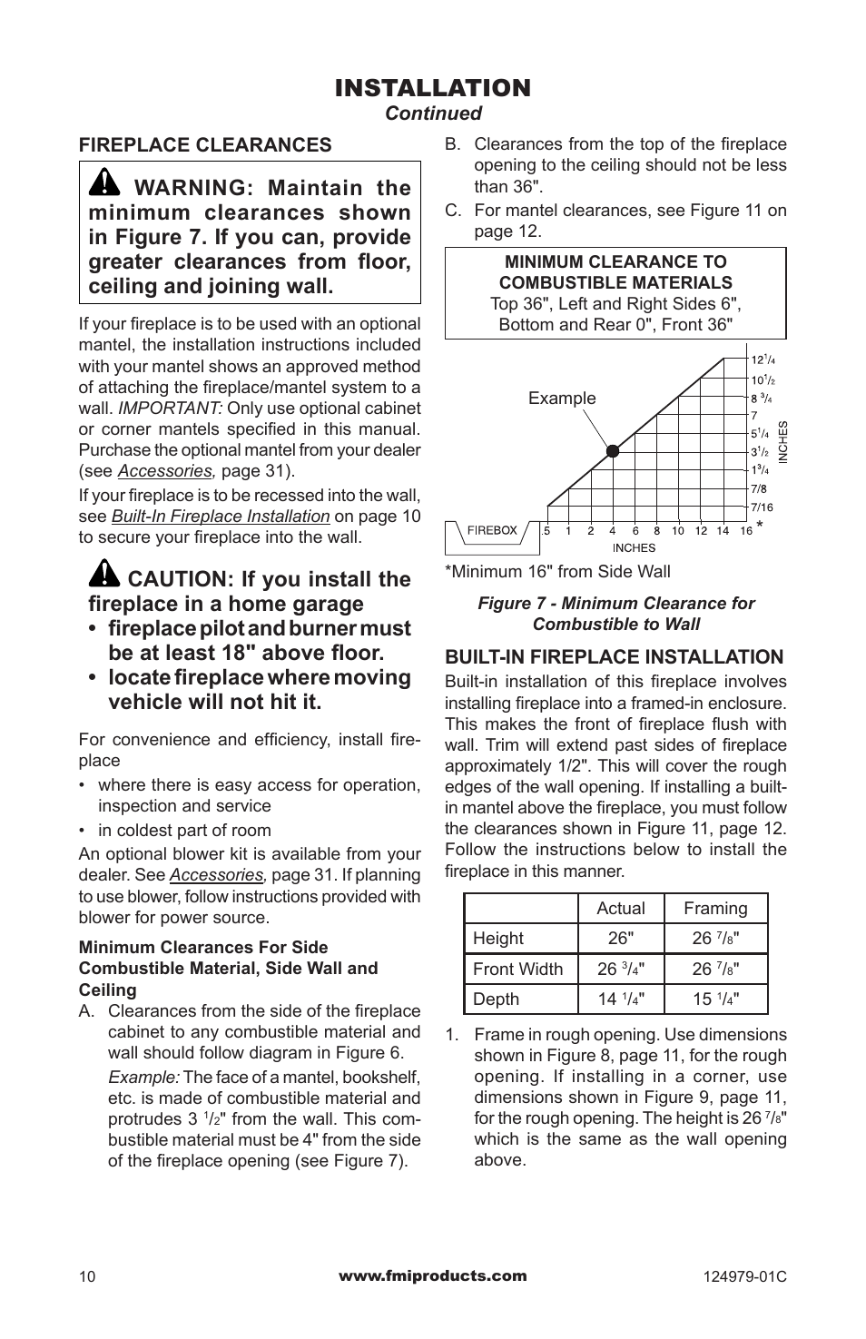 Installation | FMI COMFORT FLAME CDCFPRB User Manual | Page 10 / 32