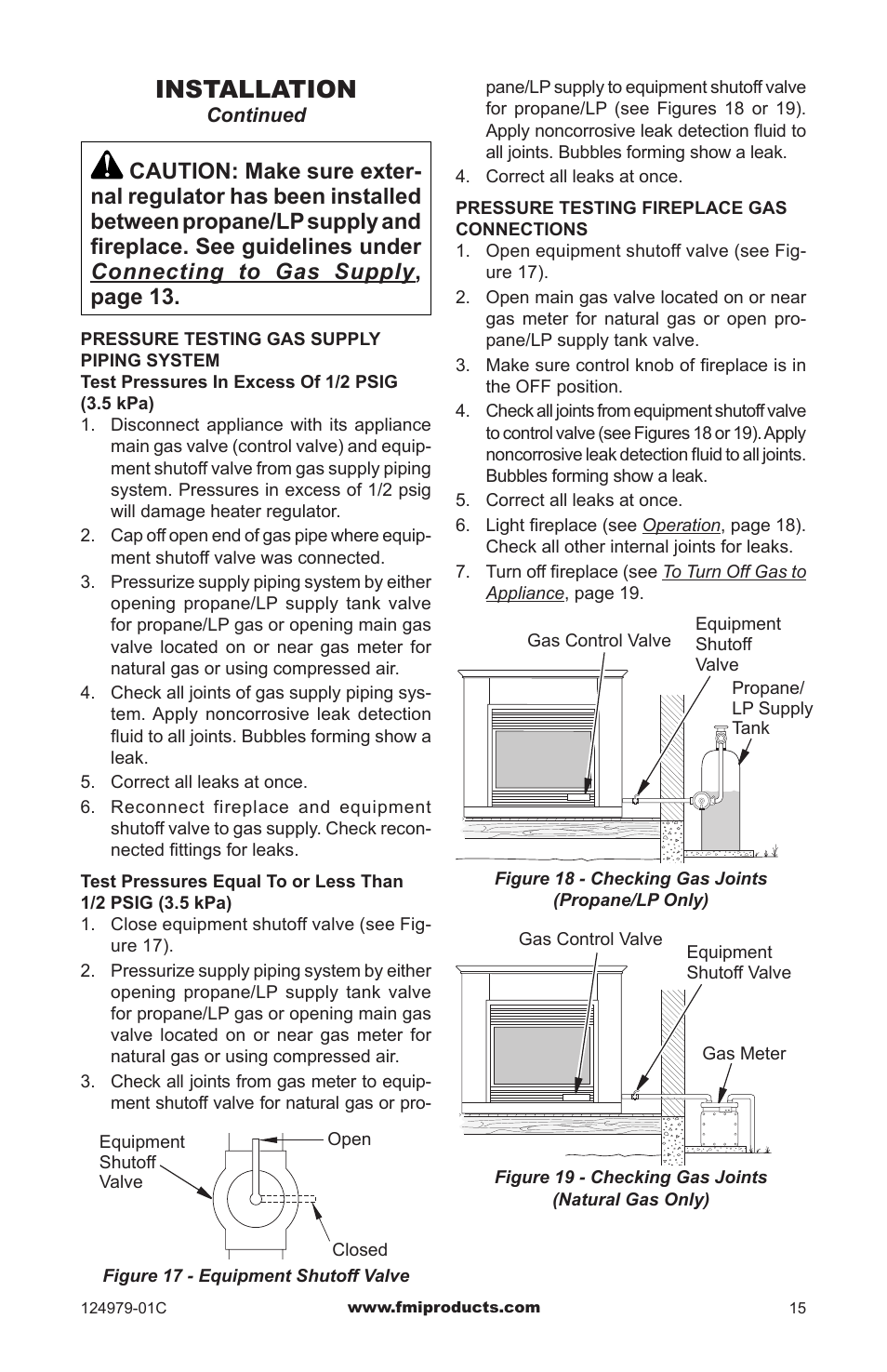 Installation | FMI COMFORT FLAME CDCFPRB User Manual | Page 15 / 32