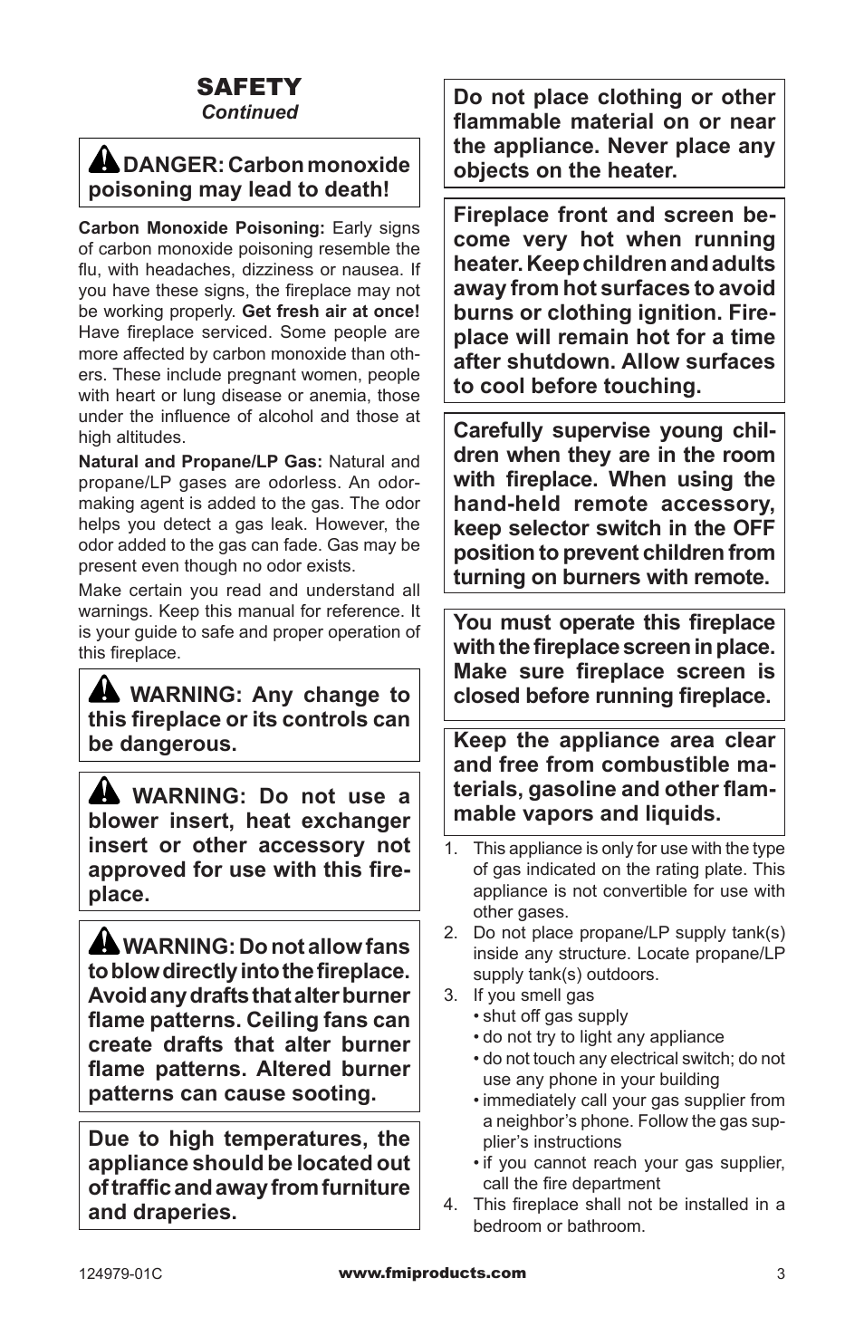 FMI COMFORT FLAME CDCFPRB User Manual | Page 3 / 32