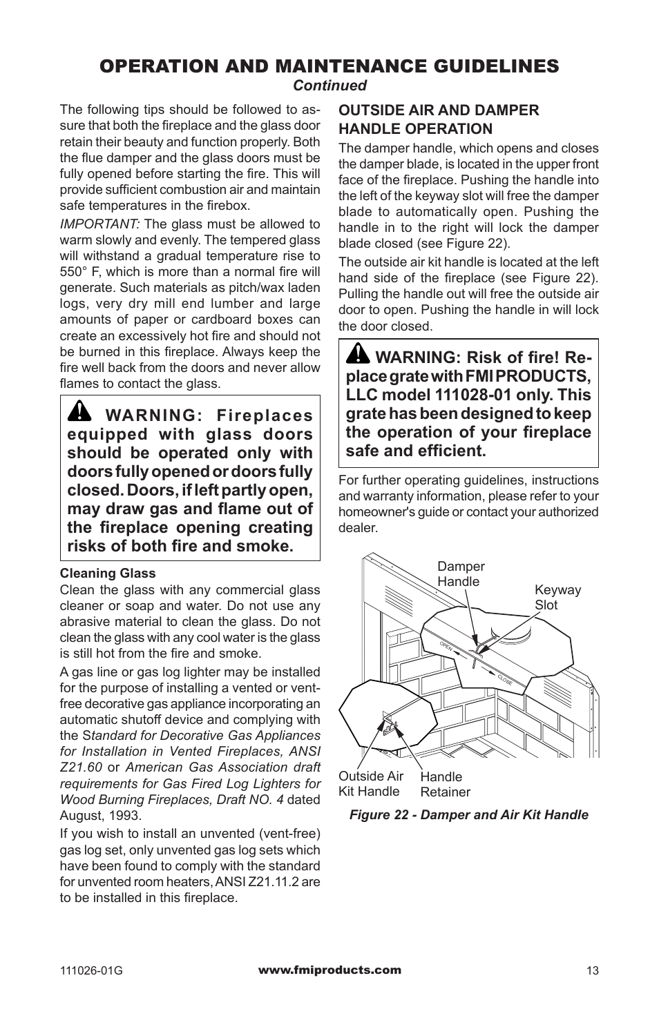 Operation and maintenance guidelines | FMI (V)S36 User Manual | Page 13 / 20