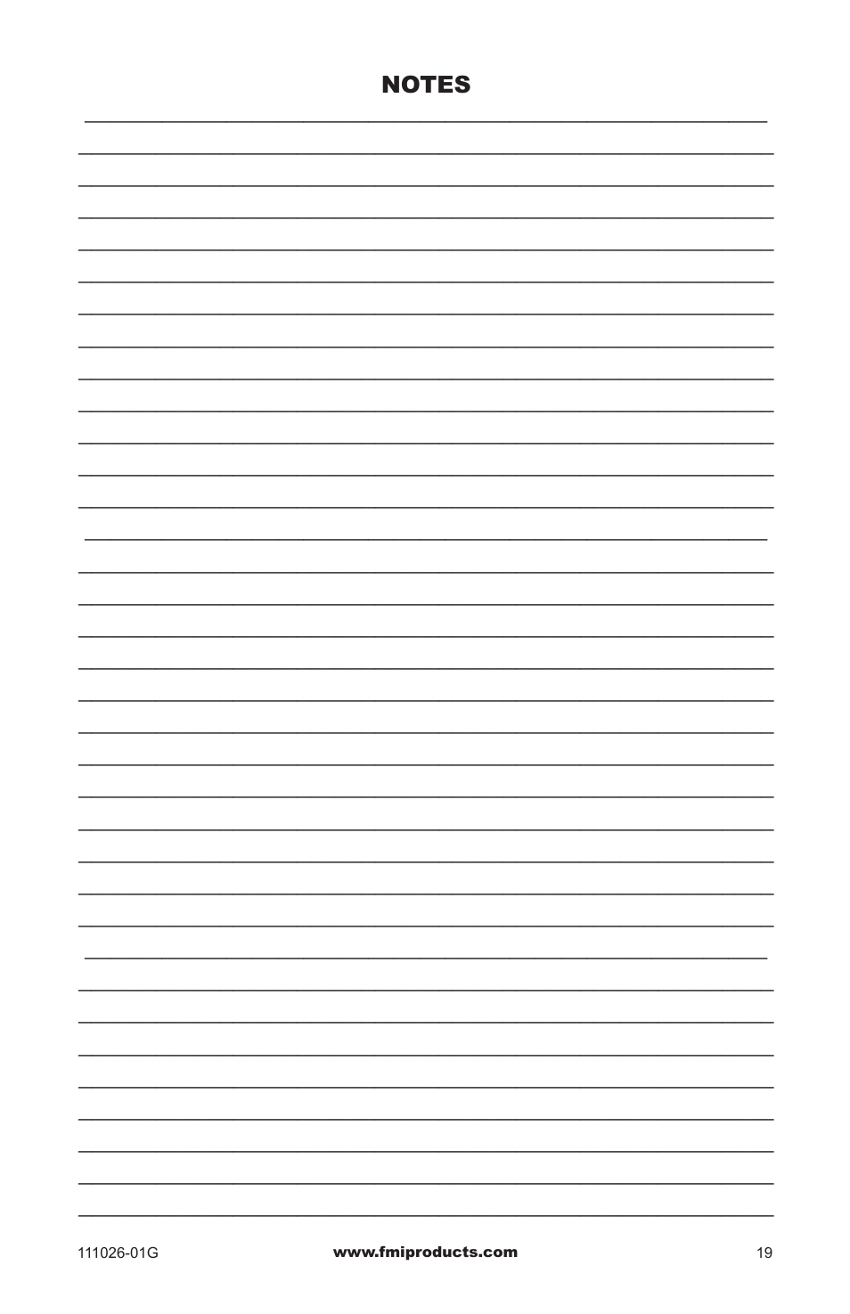 FMI (V)S36 User Manual | Page 19 / 20