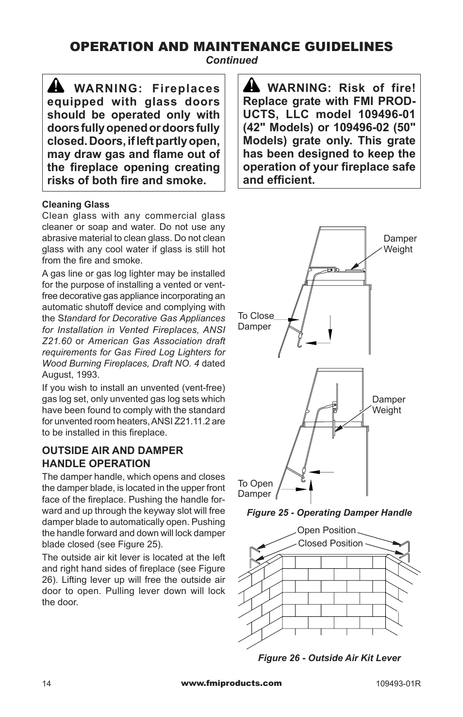 Operation and maintenance guidelines | FMI (V)G42H/50H User Manual | Page 14 / 16