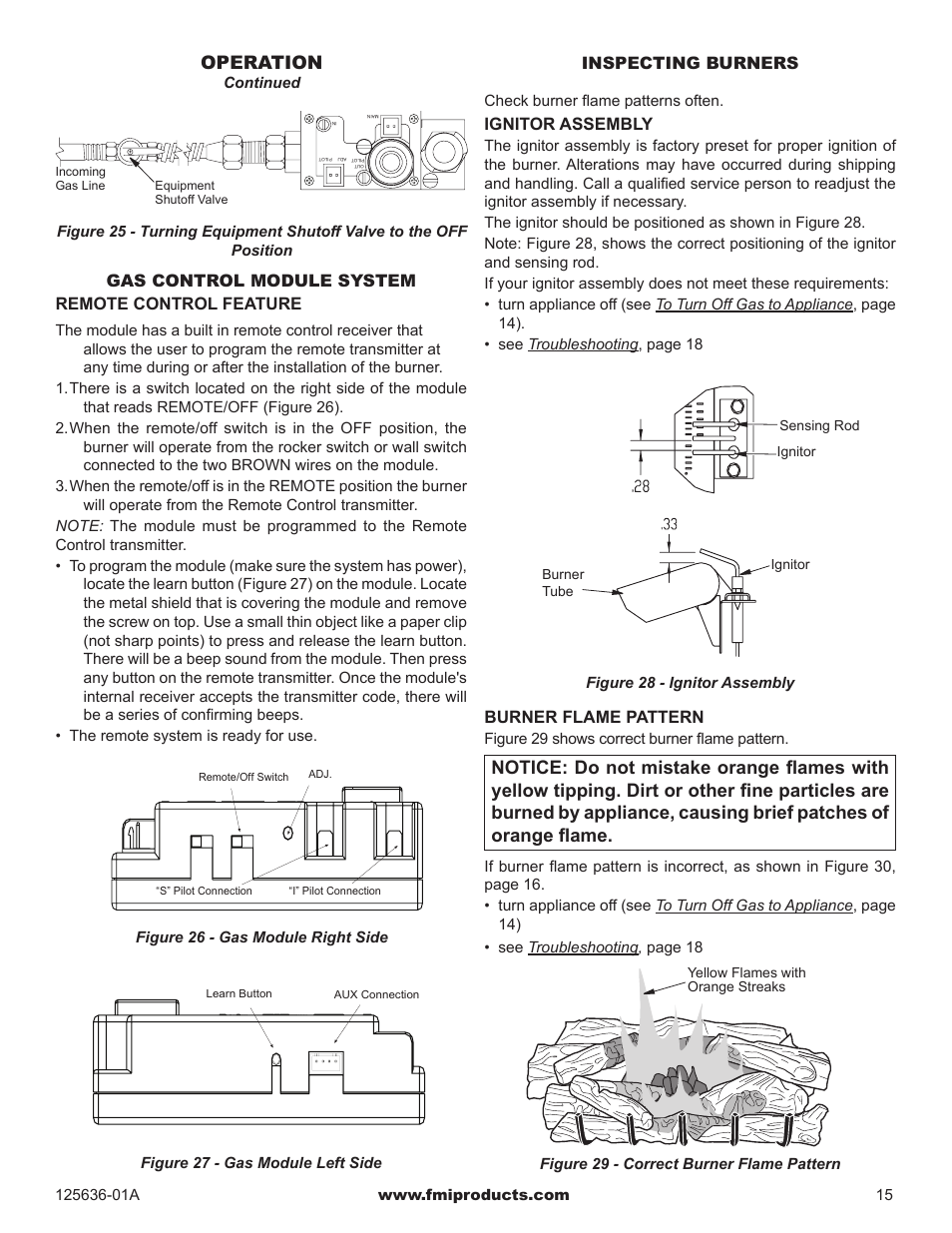 Operation | FMI MF42ONE User Manual | Page 15 / 28