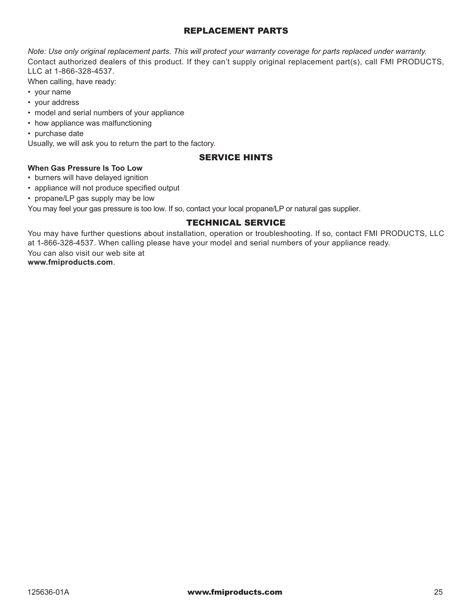 FMI MF42ONE User Manual | Page 25 / 28