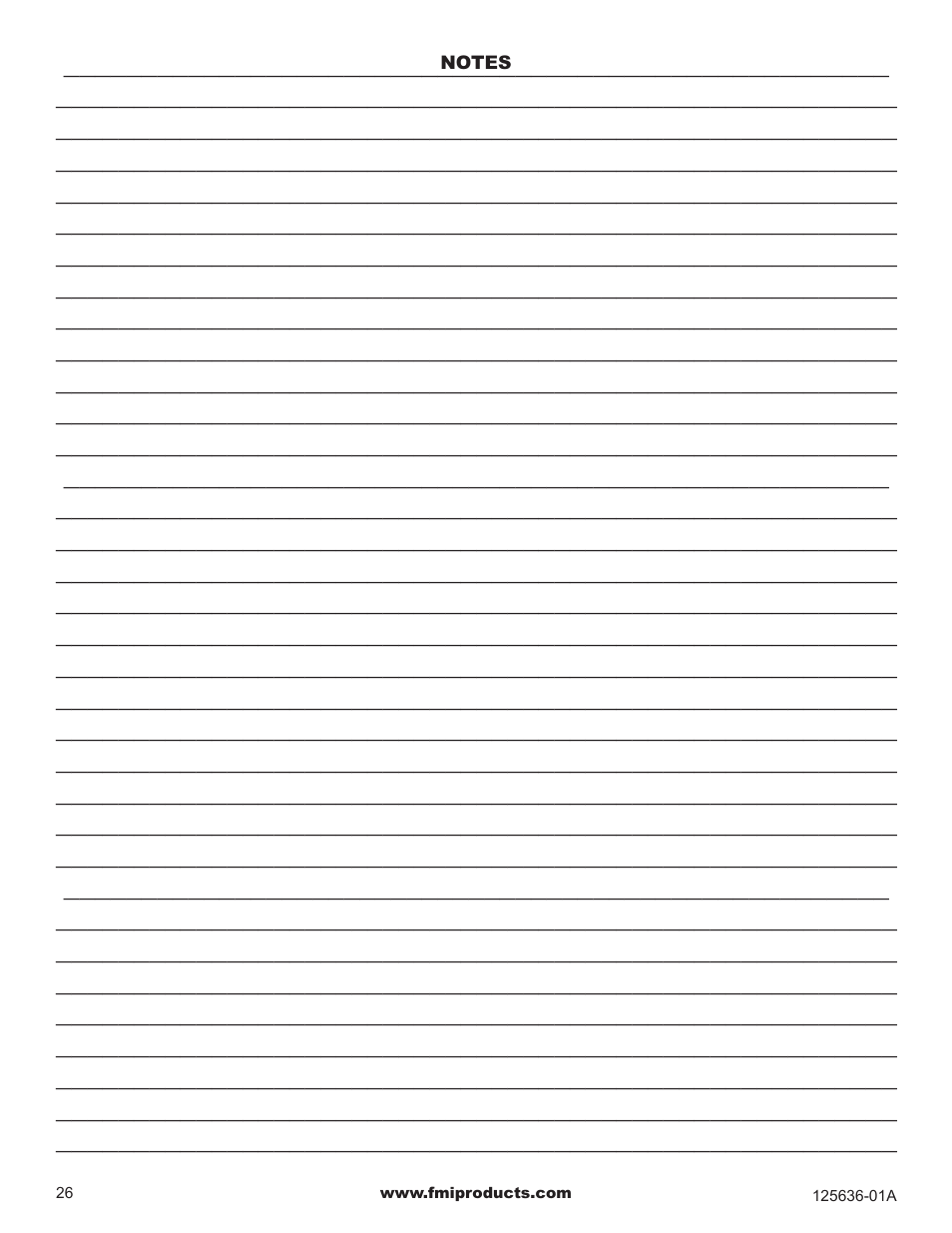 FMI MF42ONE User Manual | Page 26 / 28