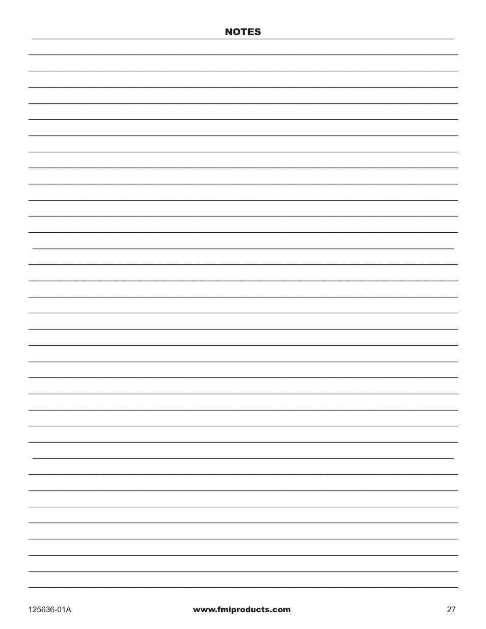 FMI MF42ONE User Manual | Page 27 / 28