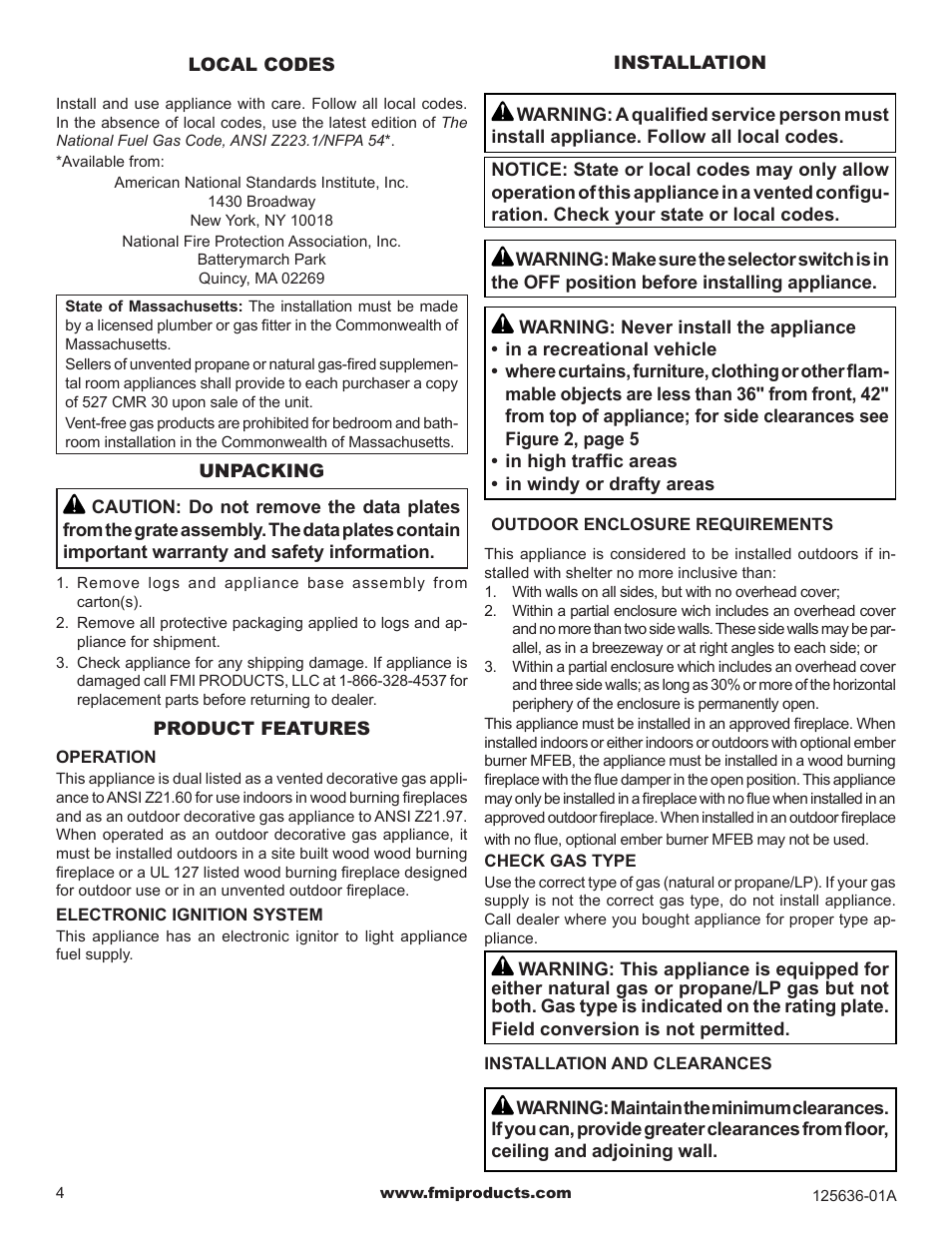 FMI MF42ONE User Manual | Page 4 / 28