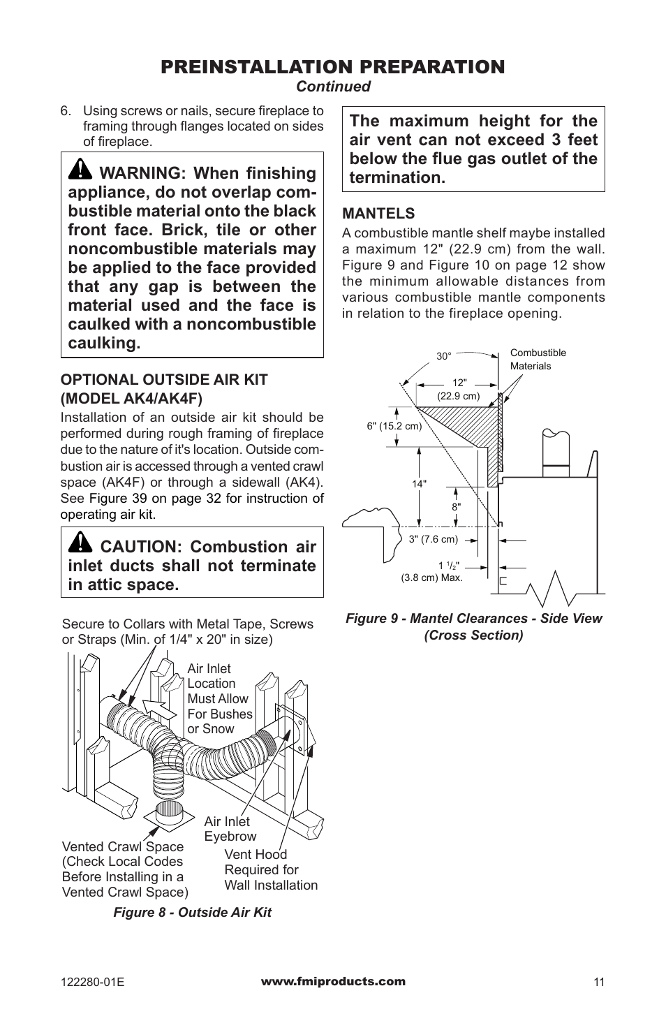 Preinstallation preparation | FMI BVC-50Y User Manual | Page 11 / 44