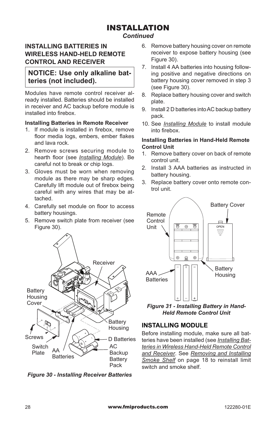 Installation | FMI BVC-50Y User Manual | Page 28 / 44