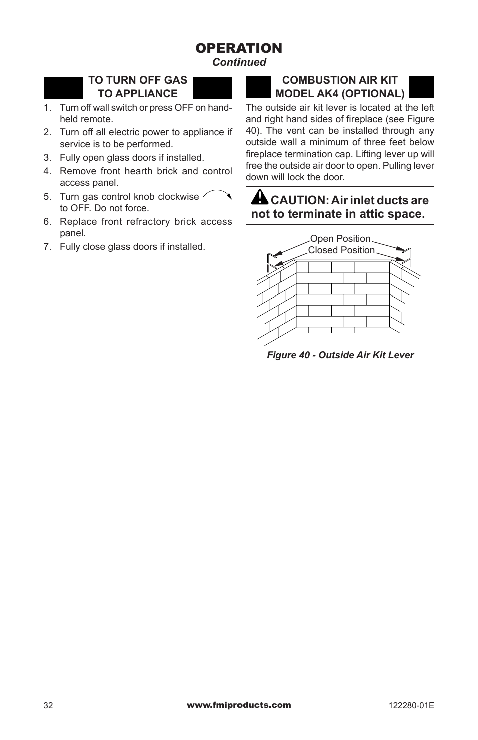 Operation | FMI BVC-50Y User Manual | Page 32 / 44