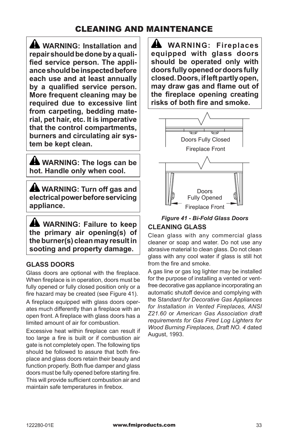 Cleaning and maintenance | FMI BVC-50Y User Manual | Page 33 / 44