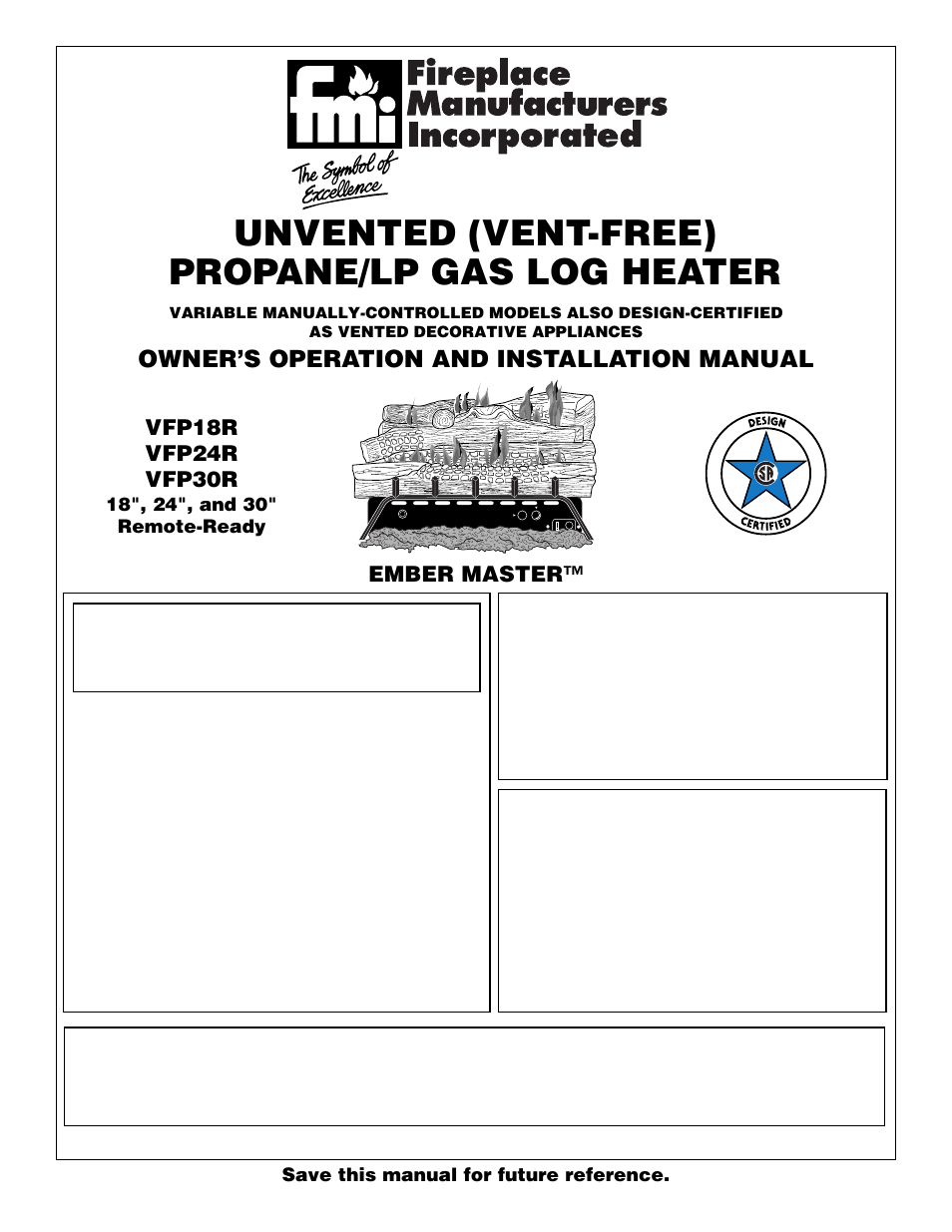 FMI VFP24R User Manual | 26 pages
