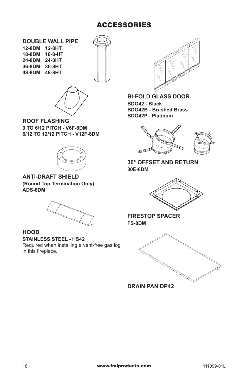 Accessories | FMI S42 User Manual | Page 18 / 20