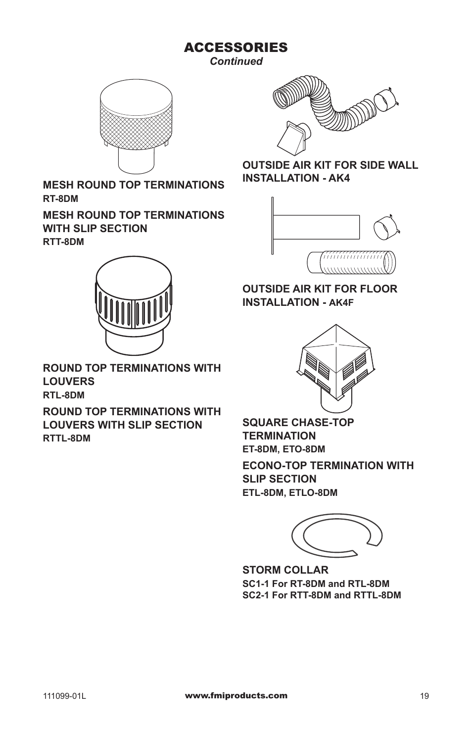 Accessories | FMI S42 User Manual | Page 19 / 20