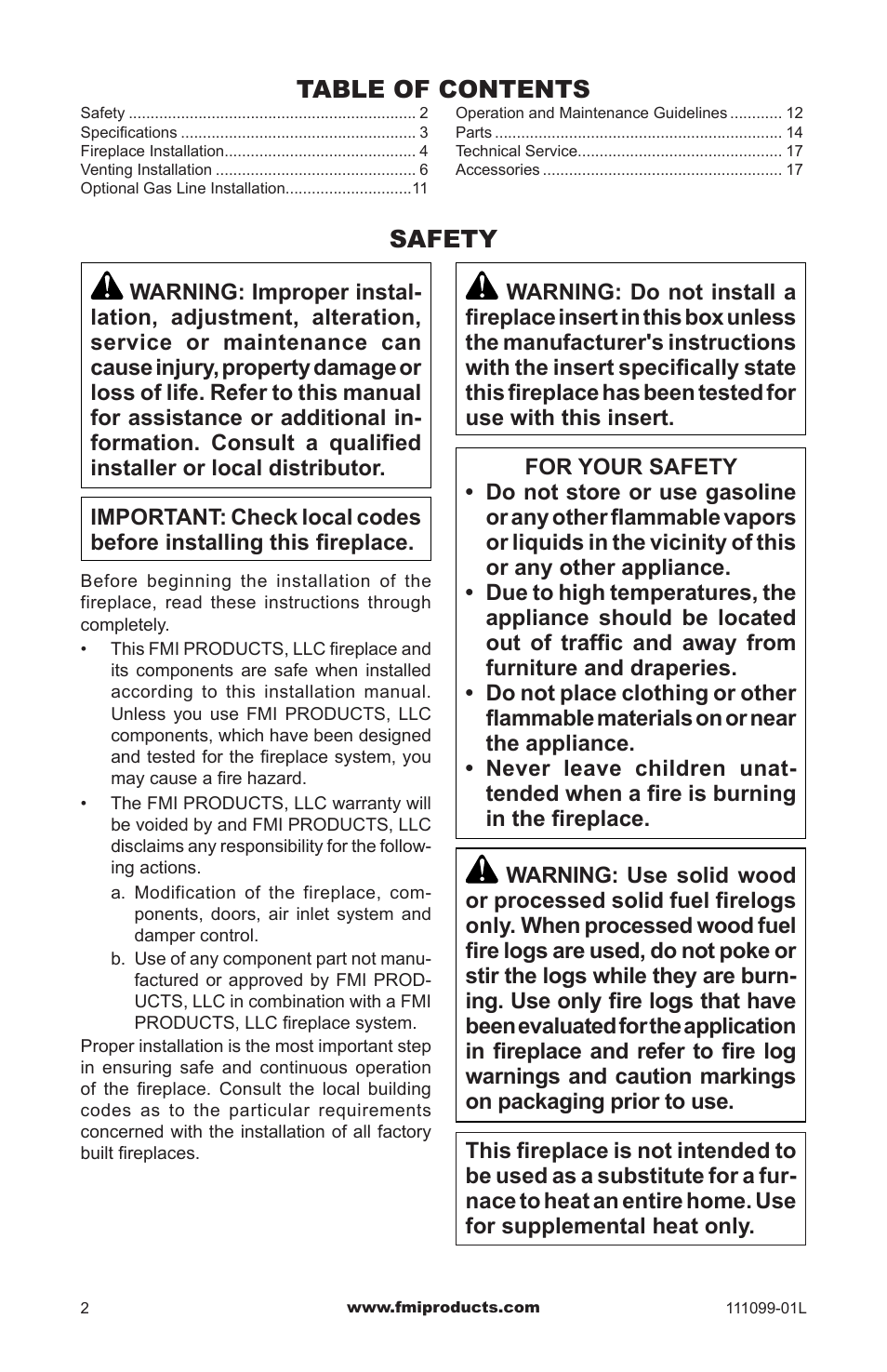 FMI S42 User Manual | Page 2 / 20