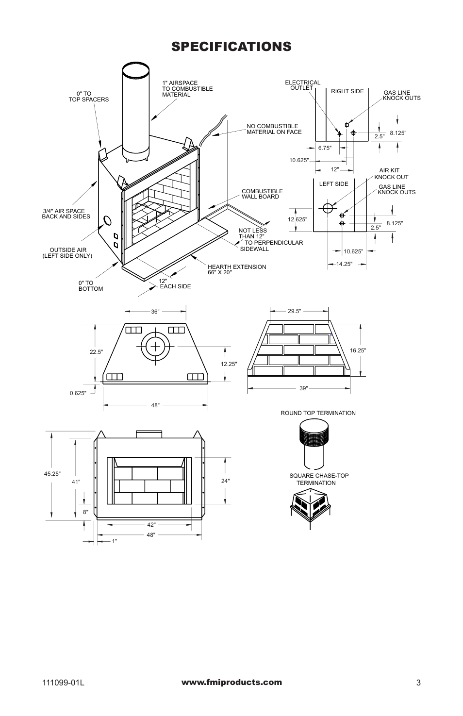 Specifications | FMI S42 User Manual | Page 3 / 20