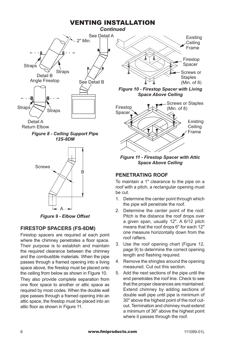 Venting installation | FMI S42 User Manual | Page 8 / 20