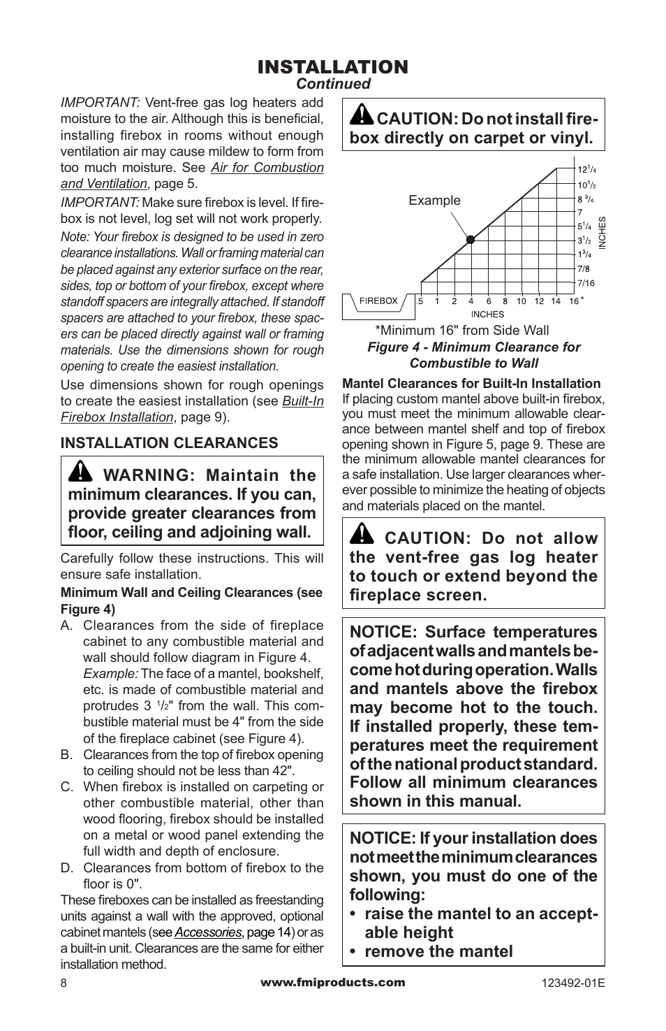 Installation | FMI BV42L(B) User Manual | Page 8 / 16