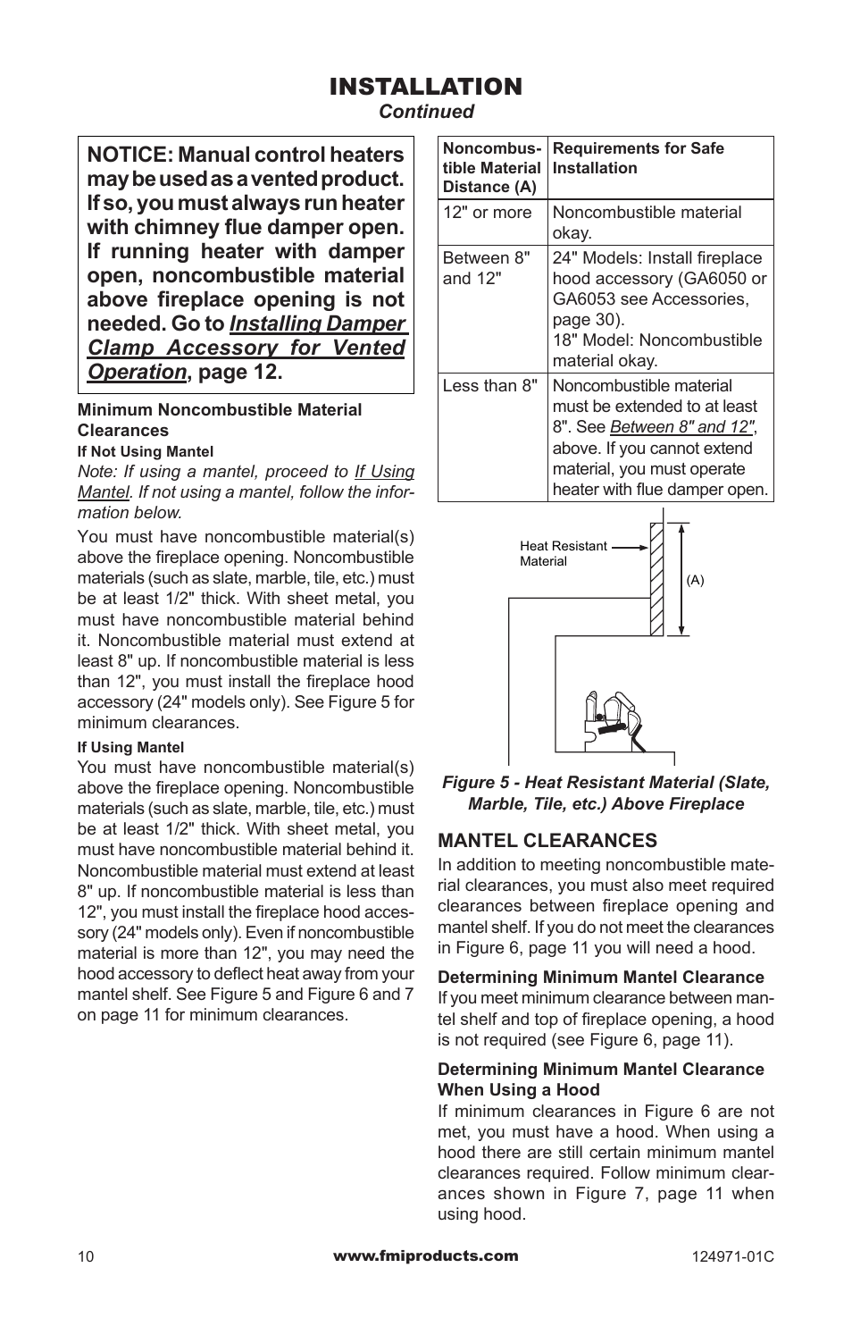 Installation | FMI CCL3018PTA/NTA User Manual | Page 10 / 32