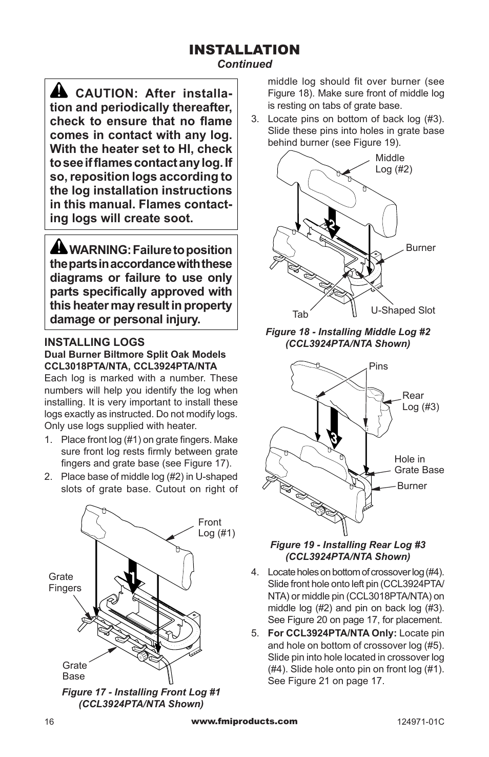 Installation | FMI CCL3018PTA/NTA User Manual | Page 16 / 32