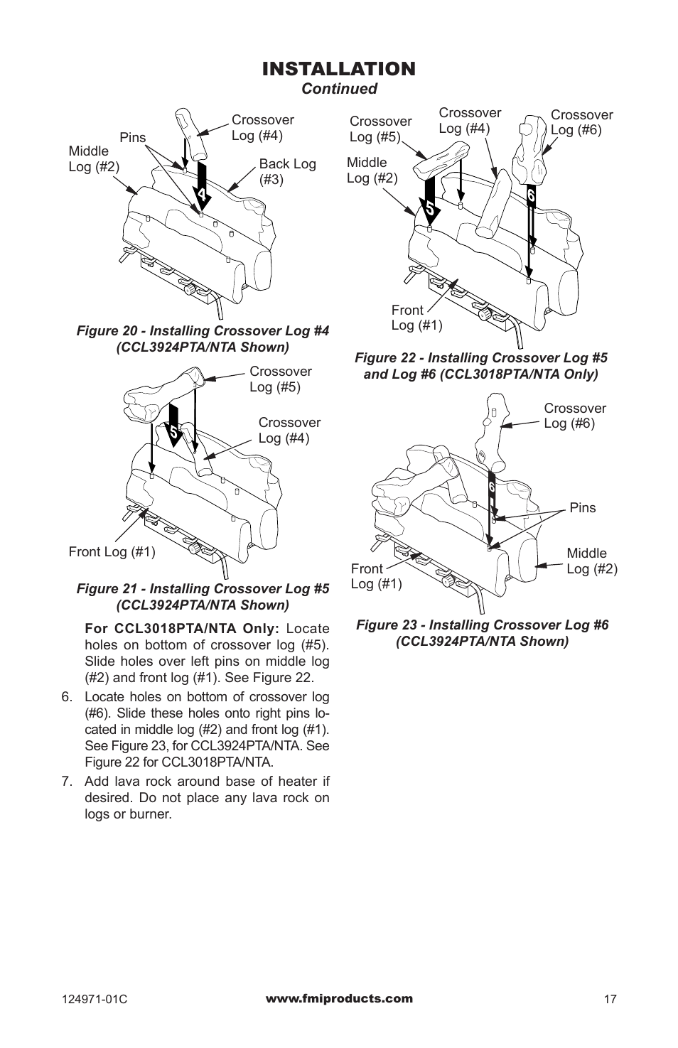 Installation | FMI CCL3018PTA/NTA User Manual | Page 17 / 32